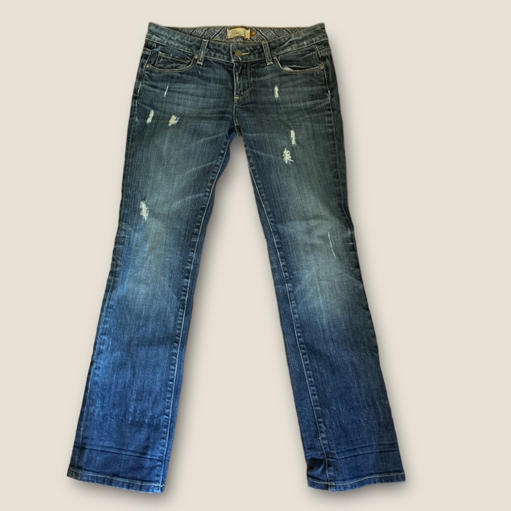 EUC Paige Jimmy Jimmy Distressed Jeans are in new condition size 25